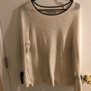 Bell Sleeve Sweater with Tie Detail | LOFT